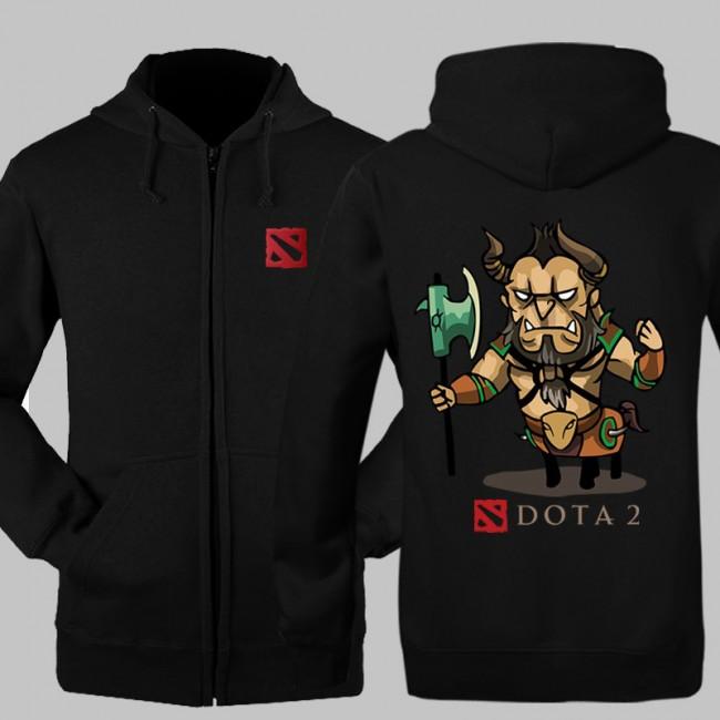 DOTA 2 Centaur Warrunner Hoodies - Zip Up Black Hoodie