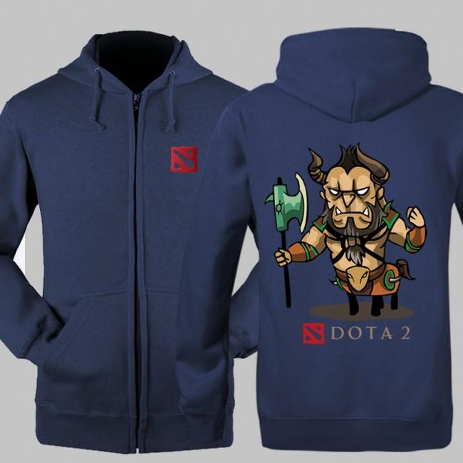 DOTA 2 Centaur Warrunner Hoodies - Zip Up Black Hoodie