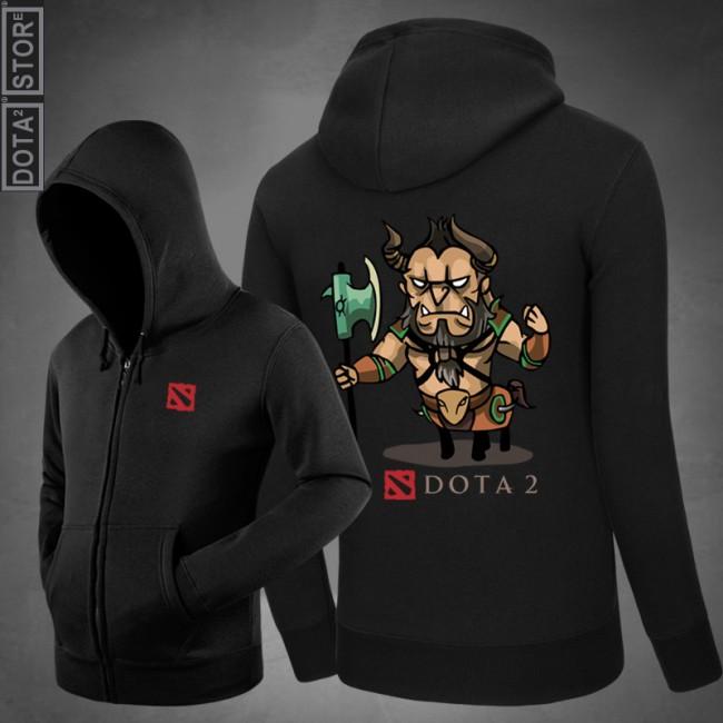 DOTA 2 Centaur Warrunner Hoodies - Zip Up Black Hoodie