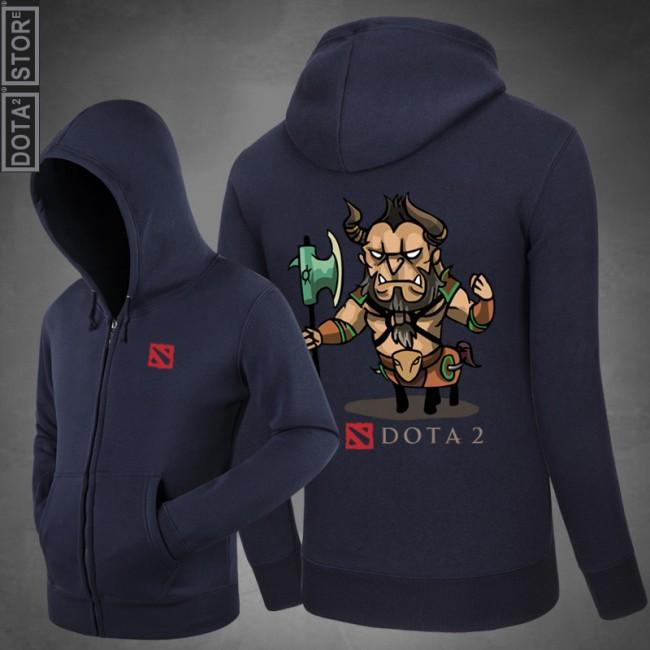 DOTA 2 Centaur Warrunner Hoodies - Zip Up Black Hoodie