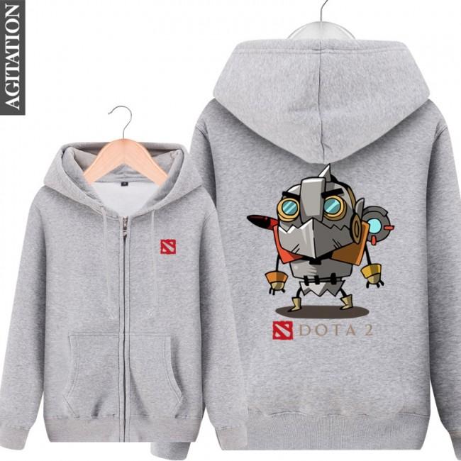 DOTA 2 Clockwerk Hoodies - Zip Up Black Hoodie