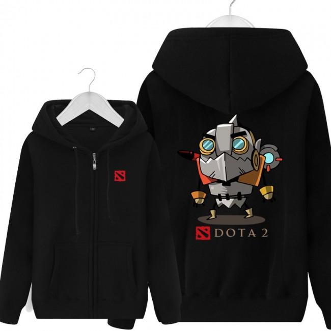 DOTA 2 Clockwerk Hoodies - Zip Up Black Hoodie