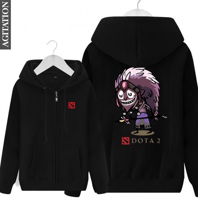 DOTA 2 Dazzle Printed  Hoodies - Zip Up Blue Hoodie