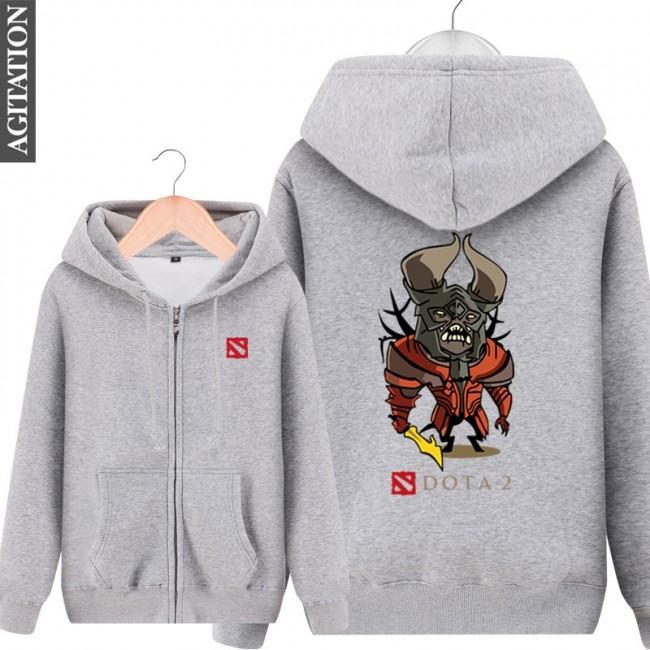 DOTA 2 Doom Hoodies - Zip Up Black Hoodie