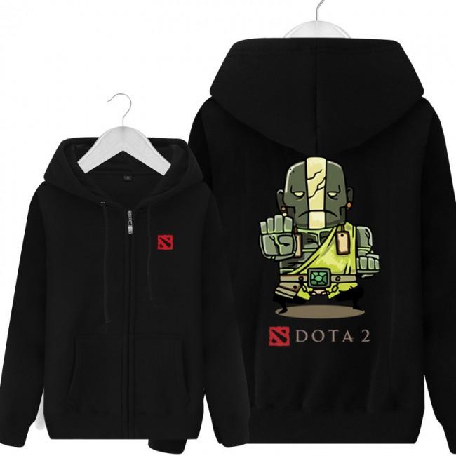 DOTA 2 Earth Spirit Hoodies - Zip Up Black Hoodie