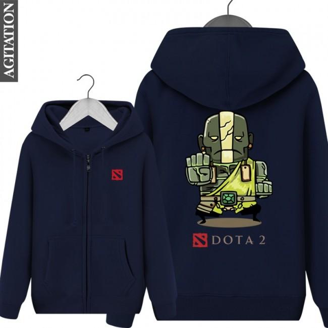 DOTA 2 Earth Spirit Hoodies - Zip Up Black Hoodie