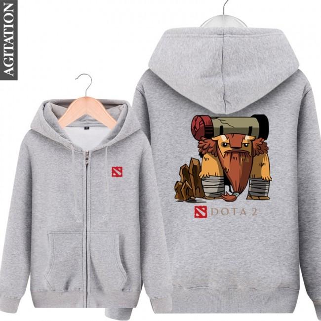 DOTA 2 Earthshaker Hoodies - Zip Up Black  Hoodie