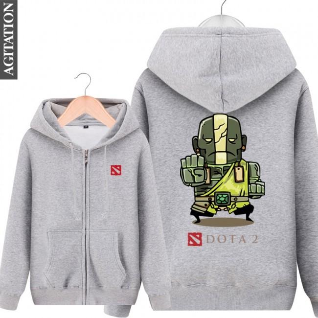 DOTA 2 Earth Spirit Hoodies - Zip Up Black Hoodie