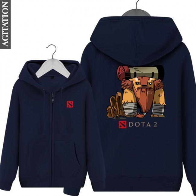 DOTA 2 Earthshaker Hoodies - Zip Up Black  Hoodie