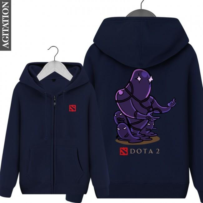 DOTA 2 Enigma Hoodies - Zip Up Black Hoodie