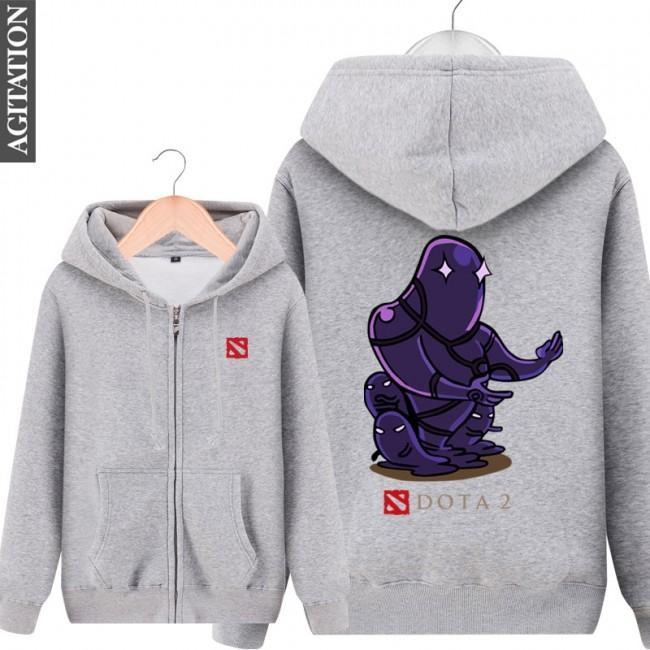DOTA 2 Enigma Hoodies - Zip Up Black Hoodie