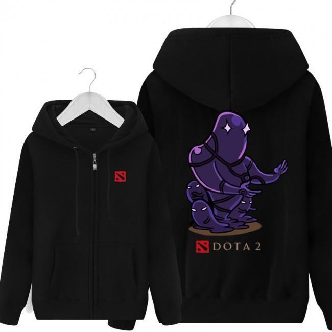 DOTA 2 Enigma Hoodies - Zip Up Black Hoodie
