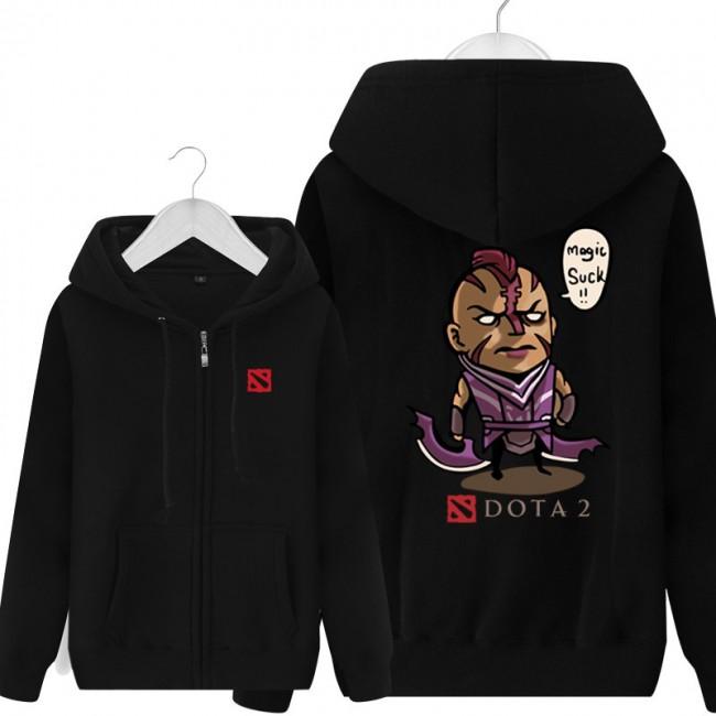 DOTA 2 Hero Anti Mage  Hoodies - Zip Up Black Hoodie