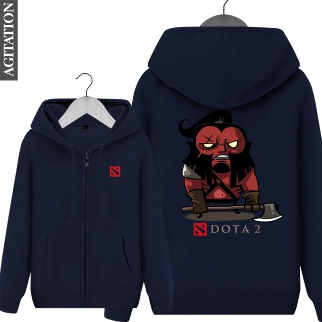 DOTA 2 Hero Axe Hoodies - Zip Up Black Hoodie