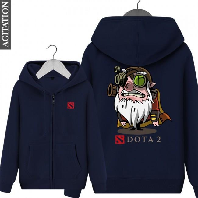 DOTA 2 Hero Sniper Hoodies - Zip Up Black Hoodie