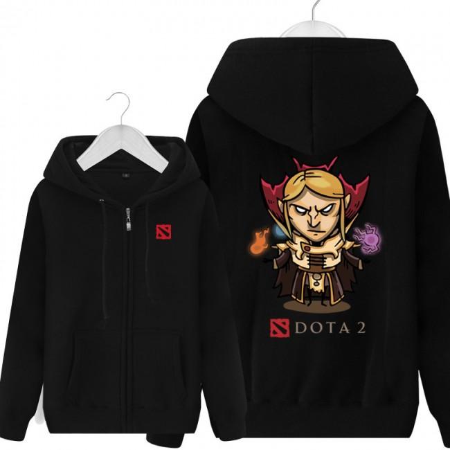 DOTA 2 Invoker Hoodies - Zip Up Black Hoodie