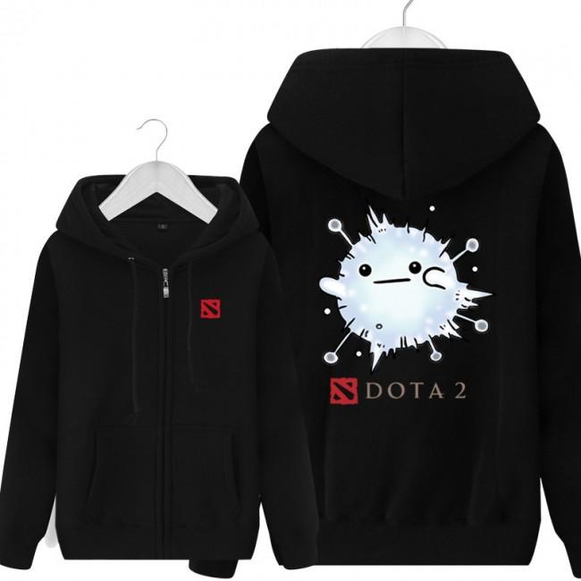 DOTA 2 Io Hoodies - Zip Up Black Hoodie