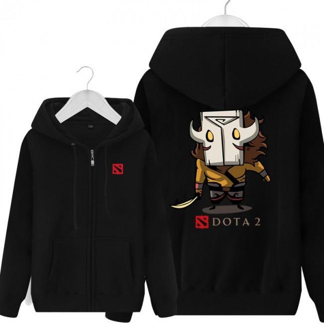 DOTA 2 Juggernaut Hoodies - Zip Up Black Hoodie