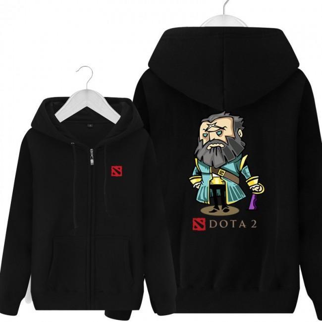 DOTA 2 Kunkka Hoodies - Zip Up Black Hoodie