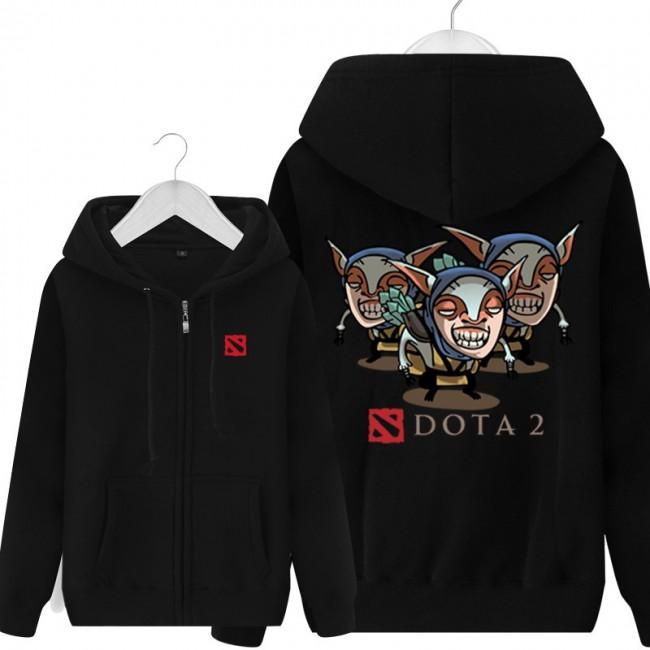DOTA 2 Meepo Hoodies - Zip Up Black Hoodie