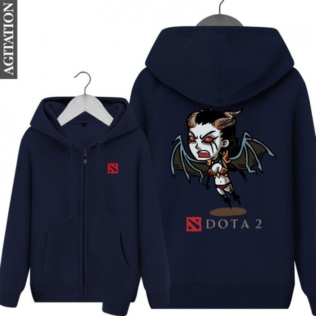DOTA 2 Queen of Pain Hoodies - Zip Up Black Hoodie