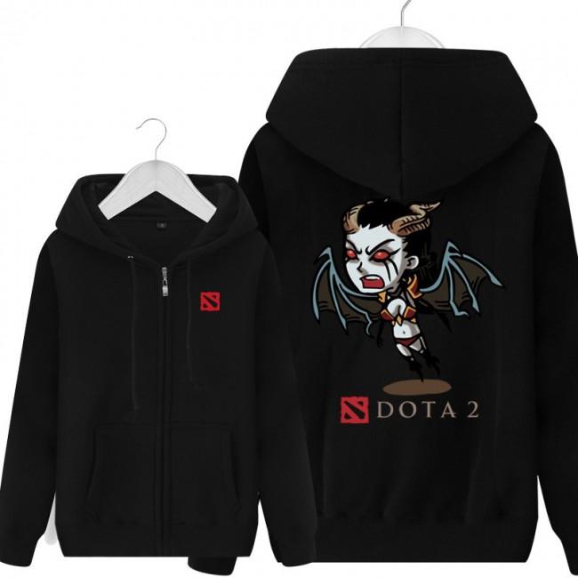 DOTA 2 Queen of Pain Hoodies - Zip Up Black Hoodie