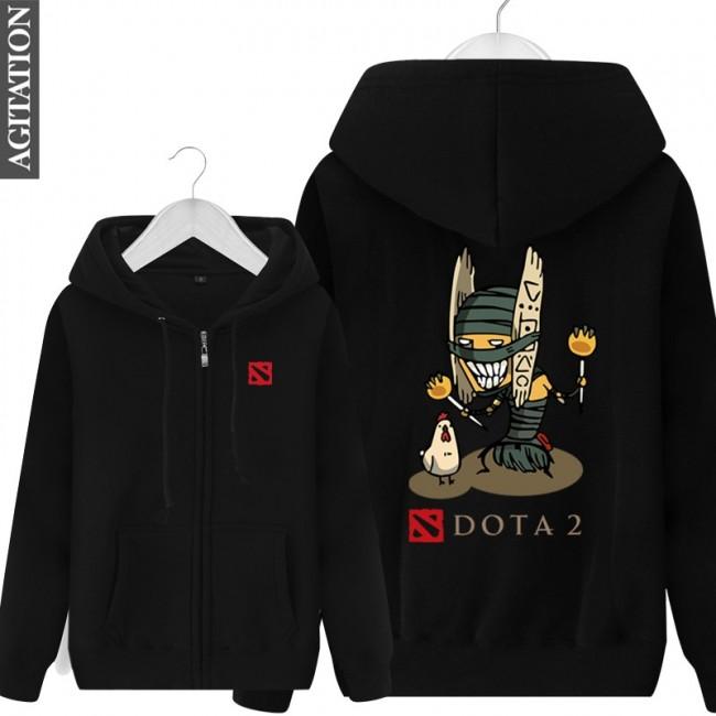 DOTA 2 Shadow Shaman Rhasta Hoodies - Zip Up Grey Hoodie