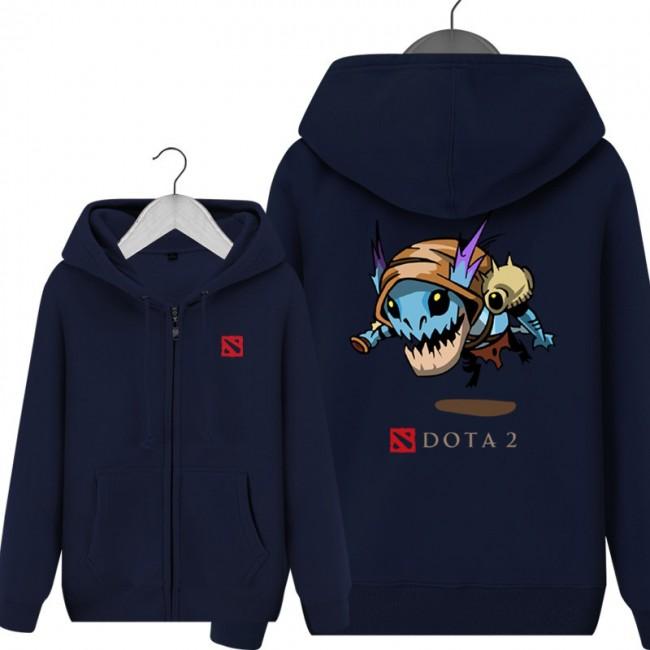 DOTA 2 Slark Hoodies - Zip Up Blue Hoodie