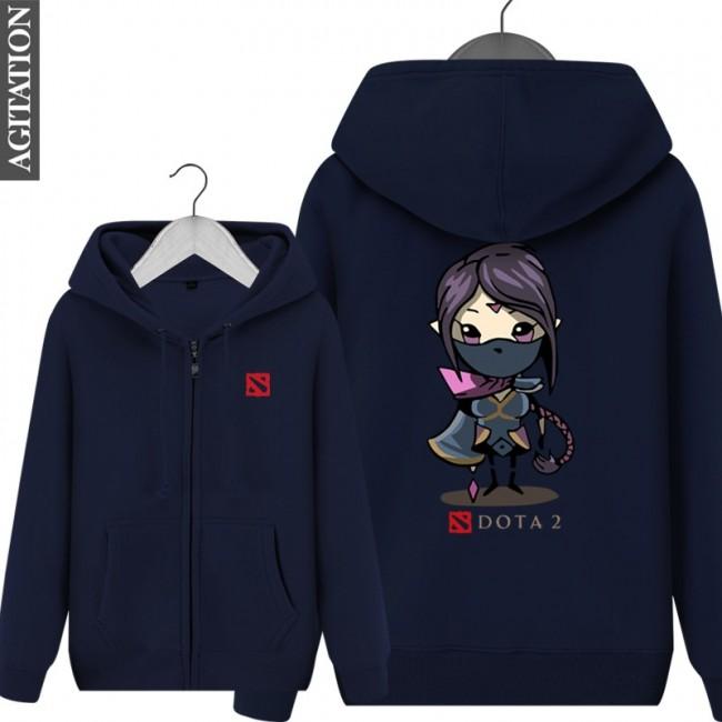 DOTA 2 Templar Assassin Hoodies - Zip Up Black Hoodie