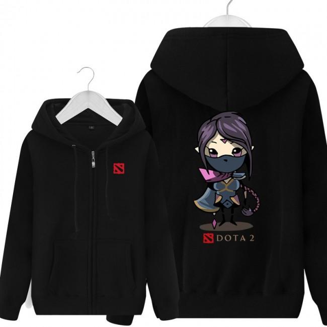 DOTA 2 Templar Assassin Hoodies - Zip Up Black Hoodie