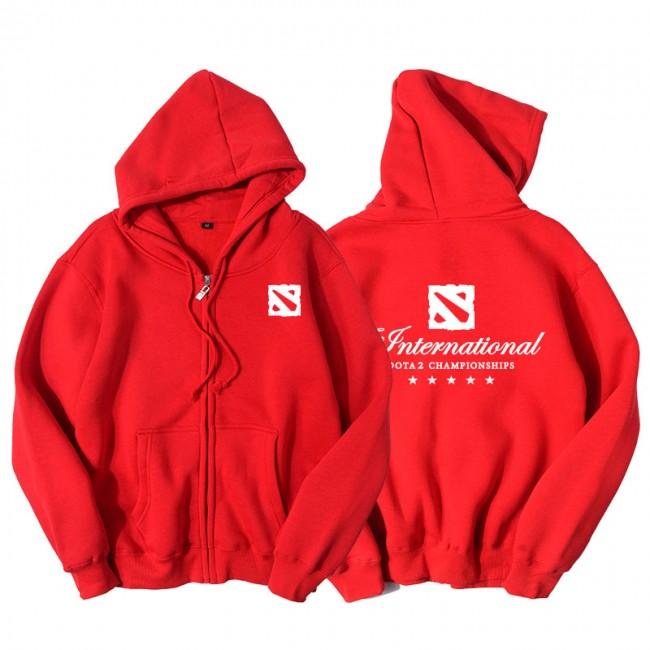 DOTA 2 The International Hoodies - Zip Up Black Hoodie