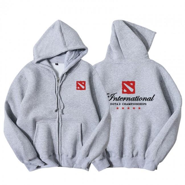 DOTA 2 The International Hoodies - Zip Up Black Hoodie