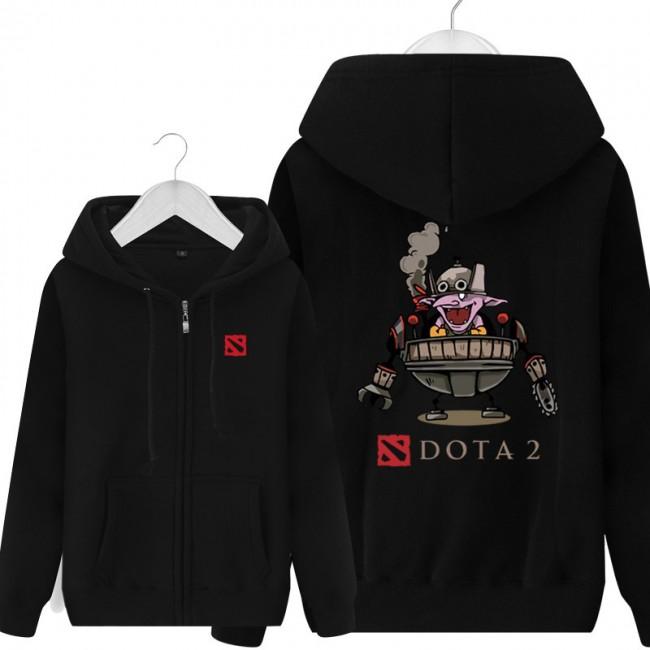 DOTA 2 Timbersaw Hoodies - Zip Up Black Hoodie