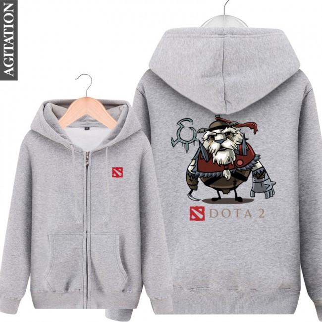 DOTA 2 Tusk Hoodies - Zip Up Black Hoodie