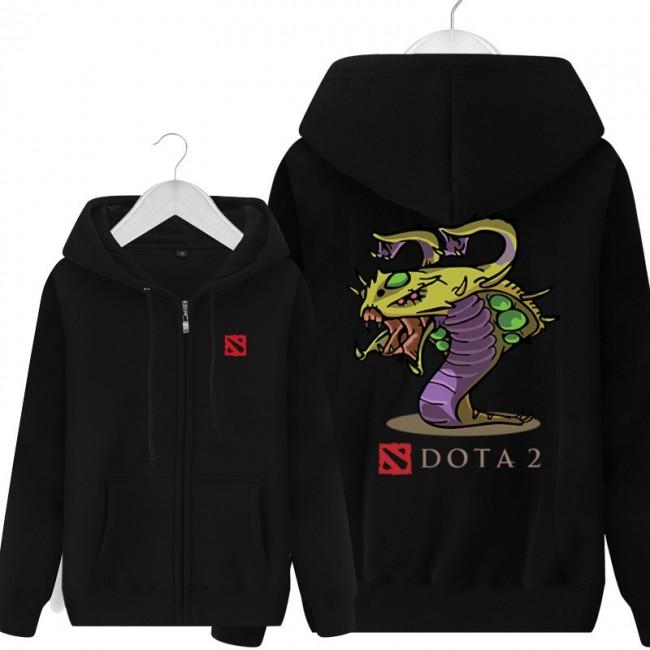 DOTA 2 Venomancer Printed  Hoodies - Zip Up Black Hoodie