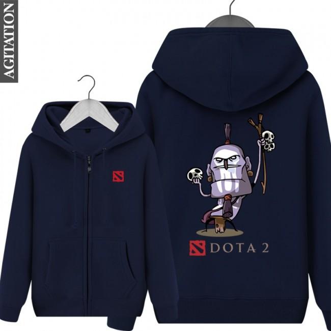 DOTA 2 Witch Doctor  Hoodies - Zip Up Black Hoodie