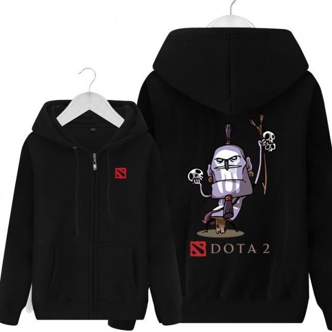 DOTA 2 Witch Doctor  Hoodies - Zip Up Black Hoodie