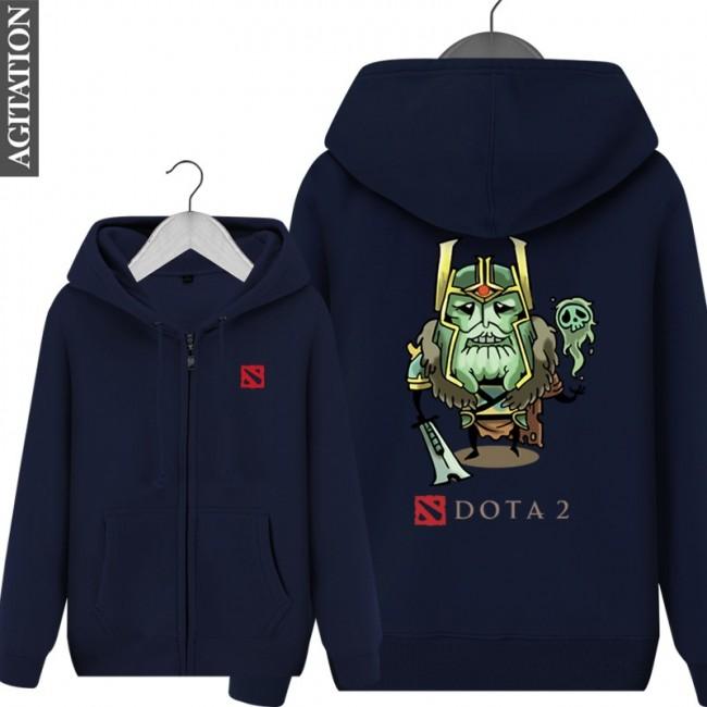 DOTA 2 Wraith King Design Hoodies - Zip Up Black Hoodie