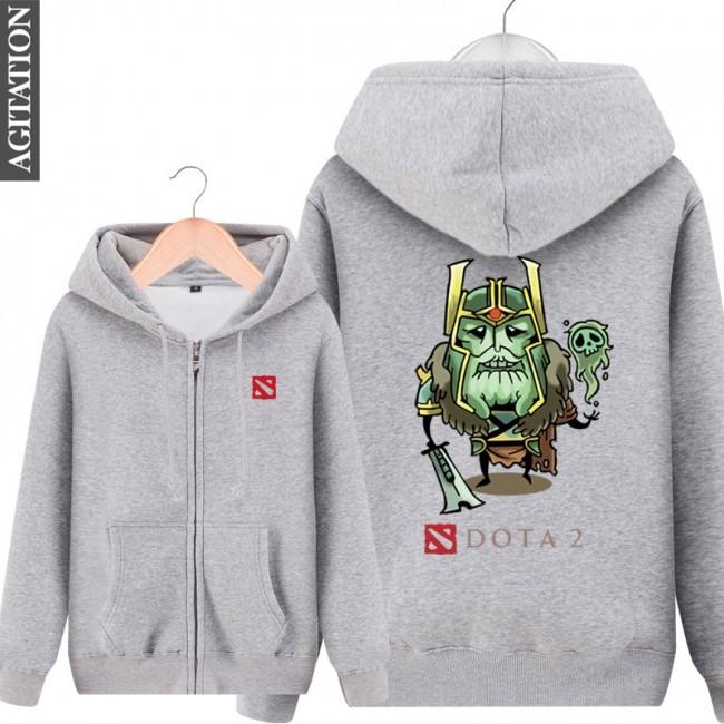 DOTA 2 Wraith King Design Hoodies - Zip Up Black Hoodie