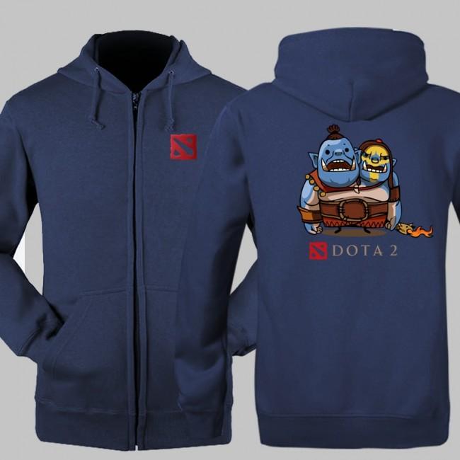 DOTA 2 Hero Ogre Magi Hoodies - Zip Up Black Hoodie