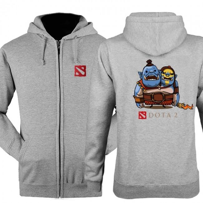 DOTA 2 Hero Ogre Magi Hoodies - Zip Up Black Hoodie