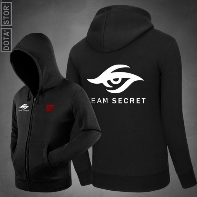 DOTA 2 Team Secret  Hoodies - Zip Up Black Hoodie