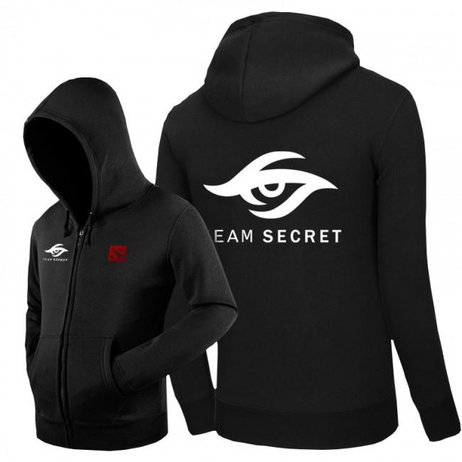 DOTA 2 Team Secret  Hoodies - Zip Up Black Hoodie