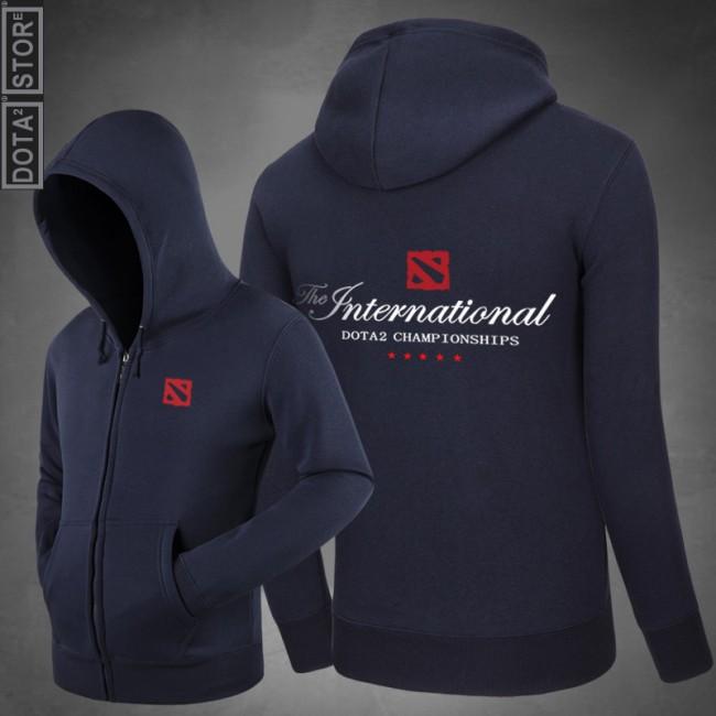 DOTA 2 The International Hoodies - Zip Up Black Hoodie