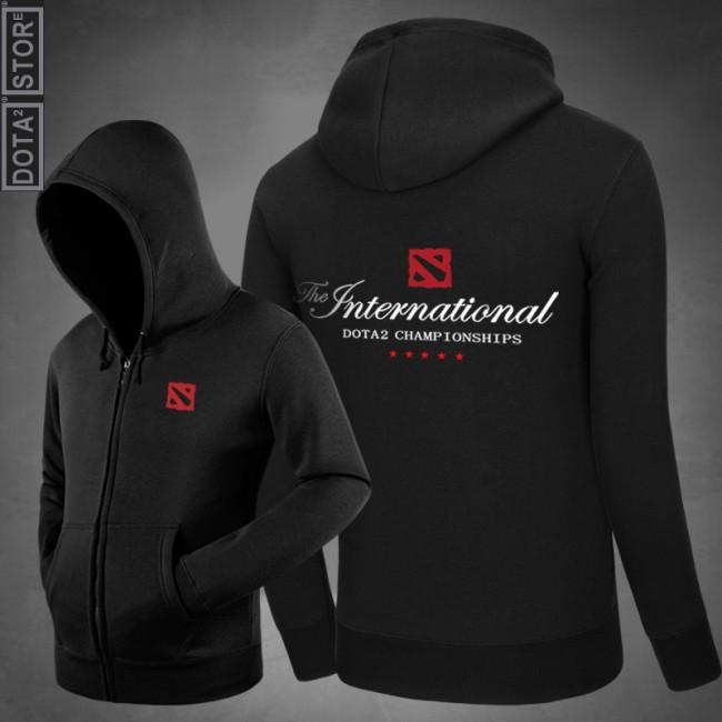 DOTA 2 The International Hoodies - Zip Up Black Hoodie
