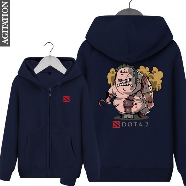 DOTA 2 Hero Pudge Hoodies - Zip Up Black Hoodie