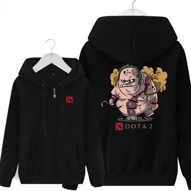 DOTA 2 Hero Pudge Hoodies - Zip Up Black Hoodie