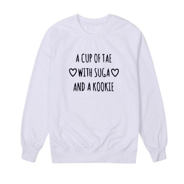 BTS Sweatshirt - A Cup of Tae with Suga and a Kookie Sweatshirt