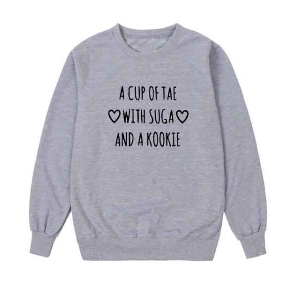 BTS Sweatshirt - A Cup of Tae with Suga and a Kookie Sweatshirt