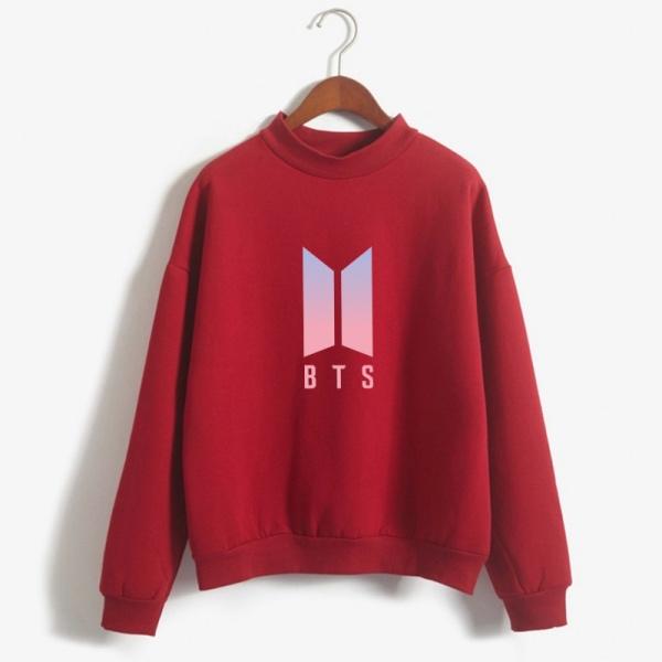 BTS Sweatshirt - Gradient Emblem Turtleneck Sweatshirt